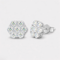 Moissanite Flower Earrings