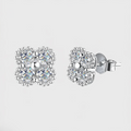 Moissanite Clover Earrings