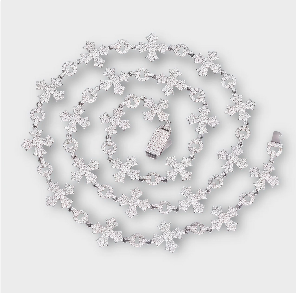 Moissanite Cross Style Chain