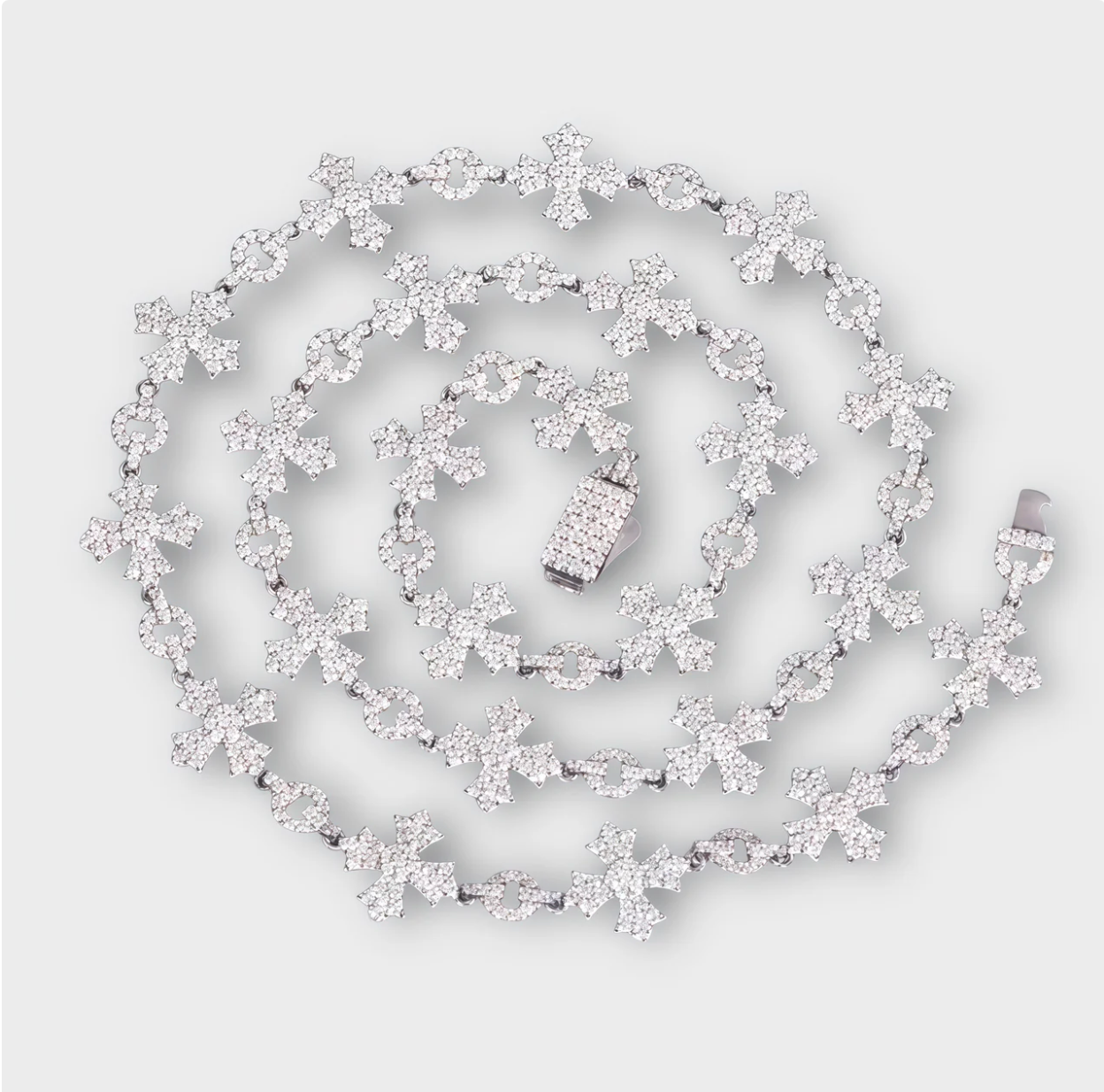 Moissanite Cross Style Chain