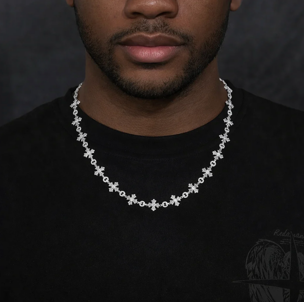 Moissanite Cross Style Chain