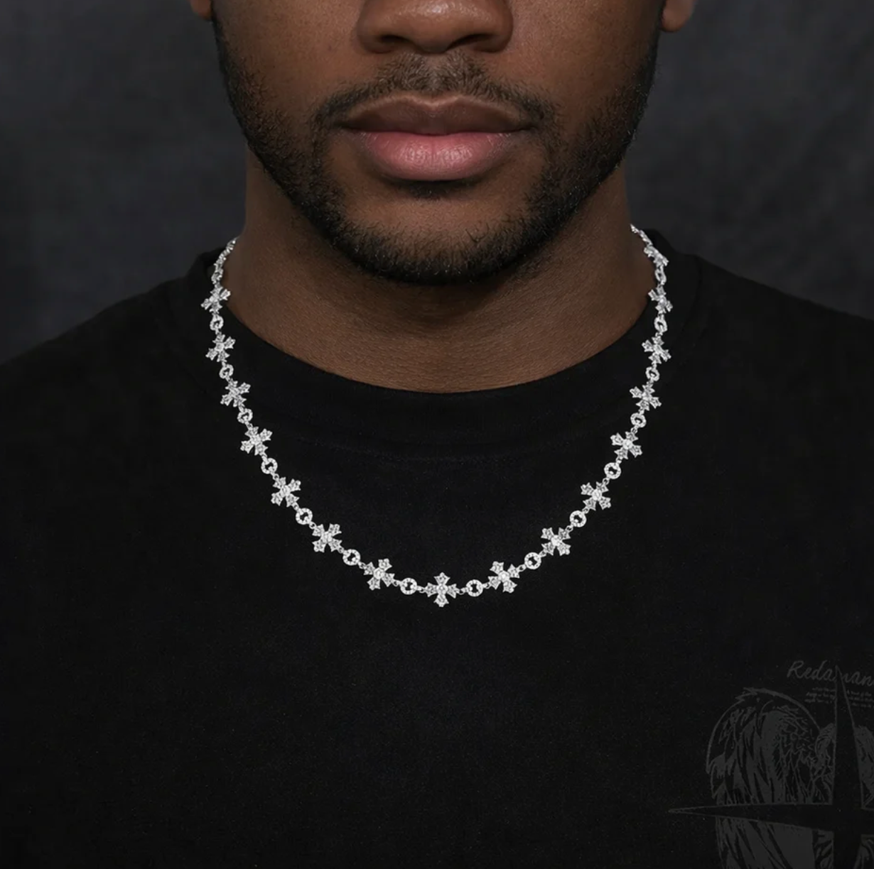 Moissanite Cross Style Chain