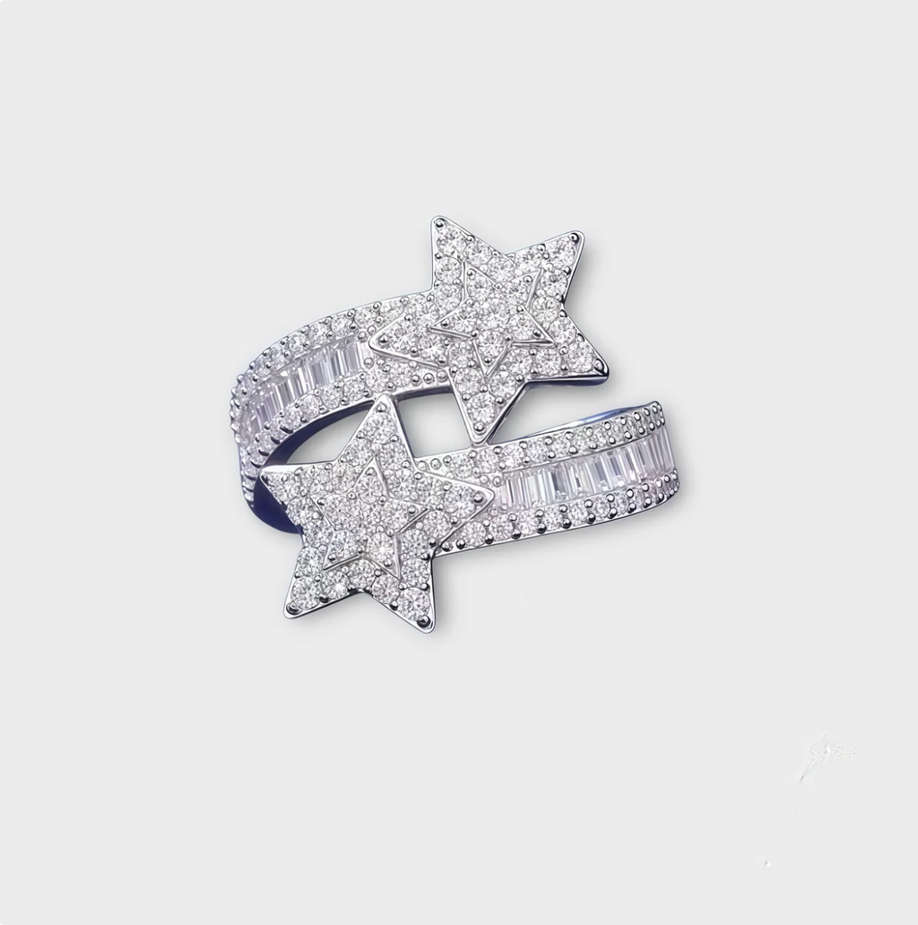 Shooting Star Moissanite Ring