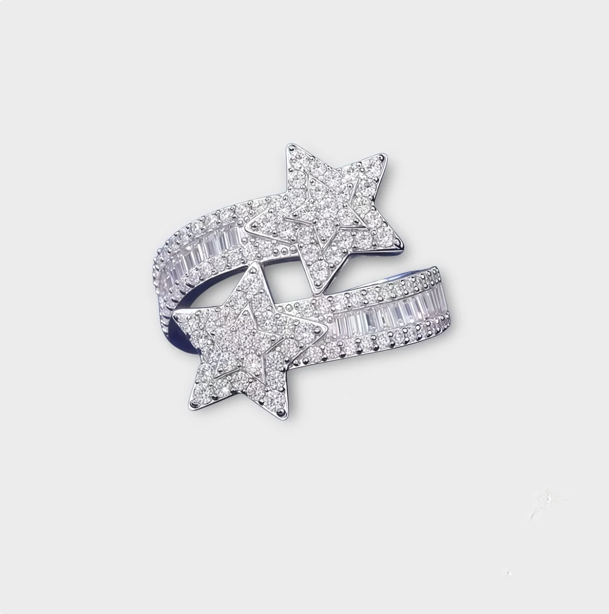 Shooting Star Moissanite Ring