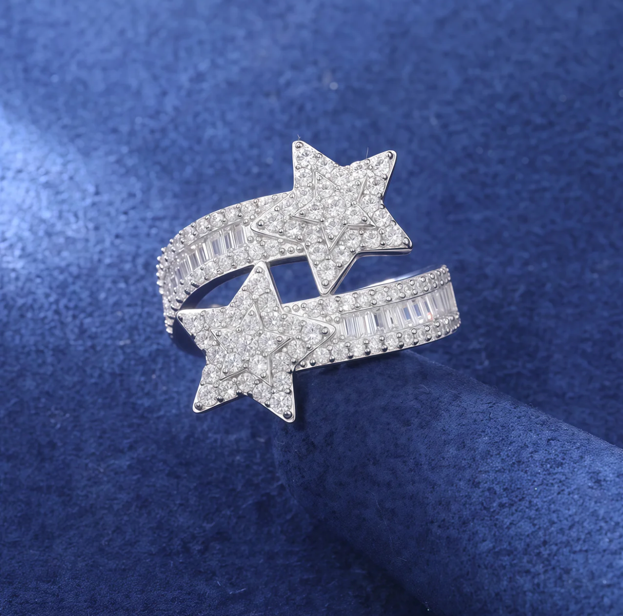 Shooting Star Moissanite Ring
