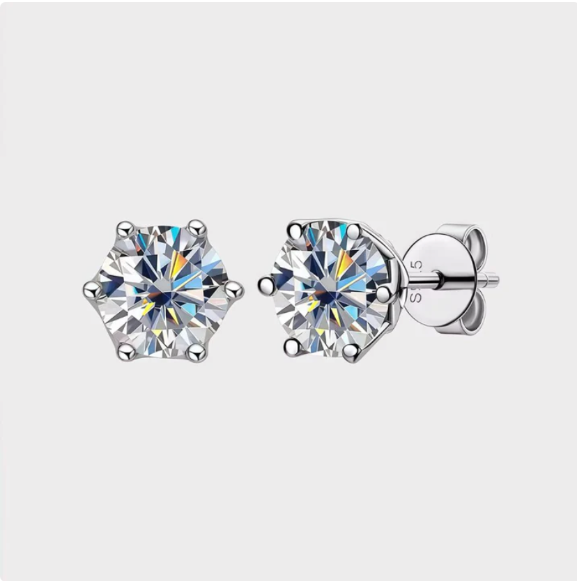 Moissanite Stud Earring