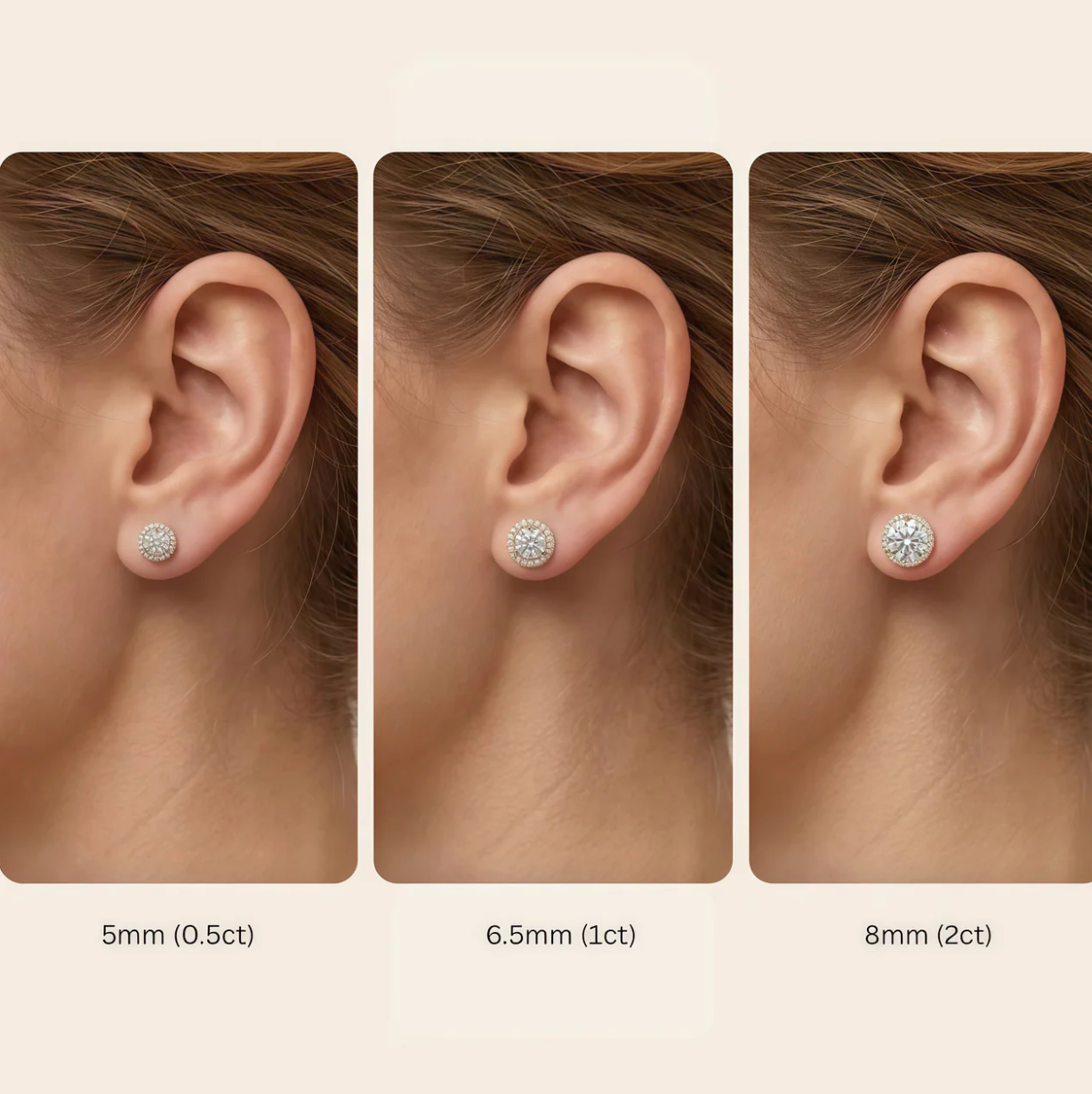 Halo Moissanite Earrings