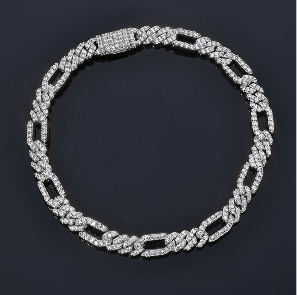 CZ 7mm Figaro Bracelet