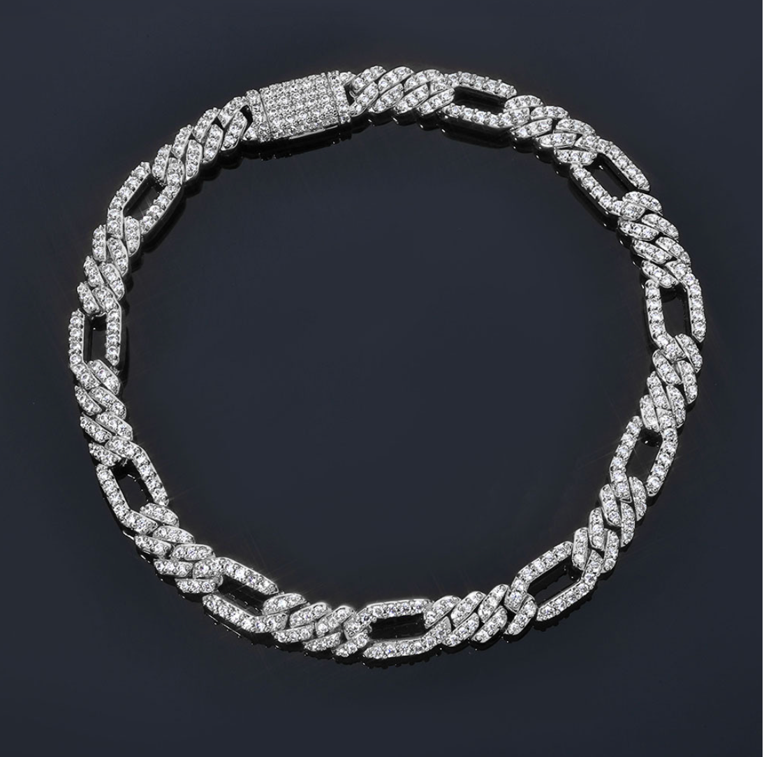 CZ 7mm Figaro Bracelet