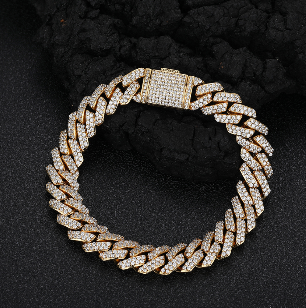 CZ 10mm Cuban Link Bracelet