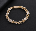 CZ flower Twist Bracelet