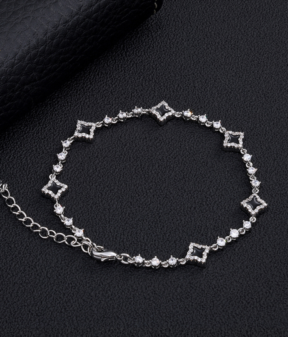 CZ Clover Bracelet