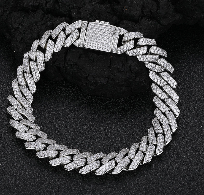 CZ 10mm Cuban Link Bracelet