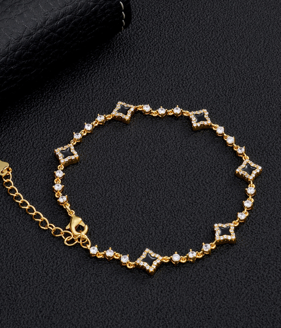 CZ Clover Bracelet