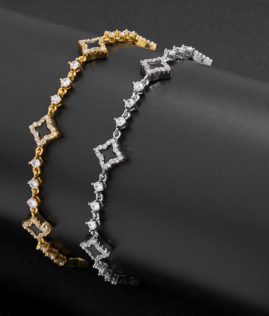 CZ Clover Bracelet